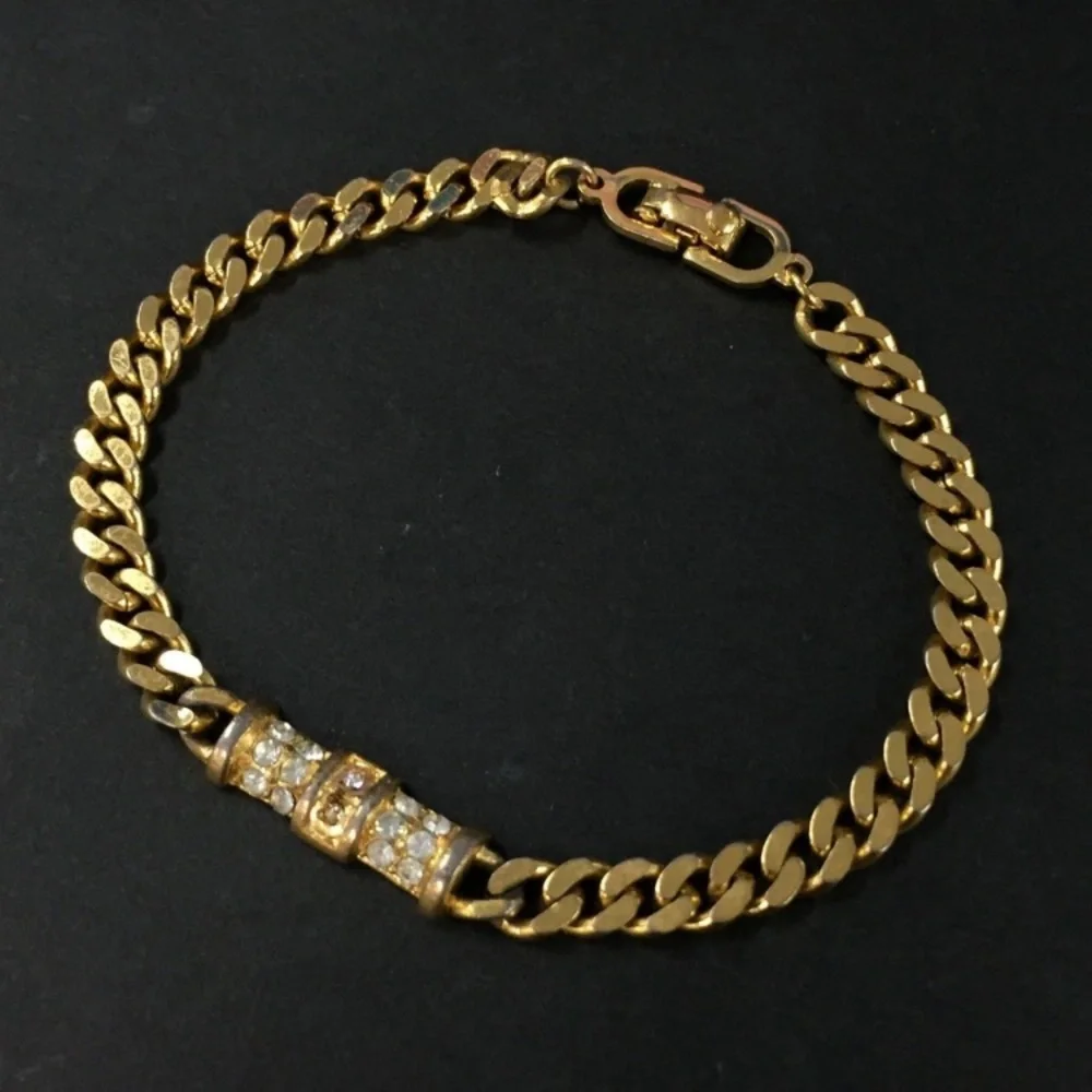 Authentic Vintage Christian Dior Bracelet with Moissanite Accent Stones - Picture 1 of 7